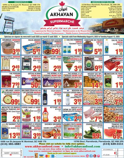 Akhavan Supermarche Flyer August 6 to 12
