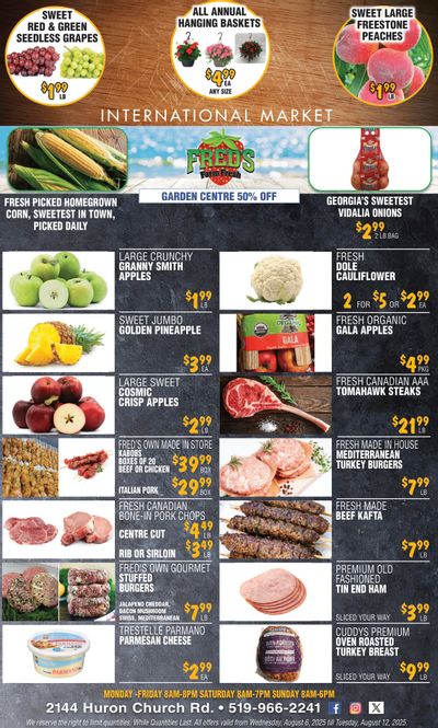 Fred's Farm Fresh Flyer August 6 to 12