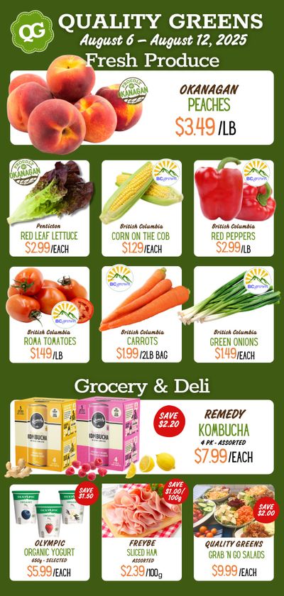 Quality Greens Flyer August 6 to 12