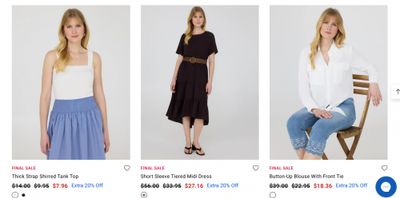 Suzy Shier & Le Chateau Canada: Extra 20% off Sale Styles