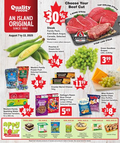 Quality Foods Flyer August 7 to 13