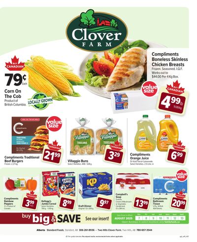 Clover Farm (West) Flyer August 7 to 13