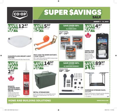 Co-op (West) Home Centre Flyer August 7 to 13