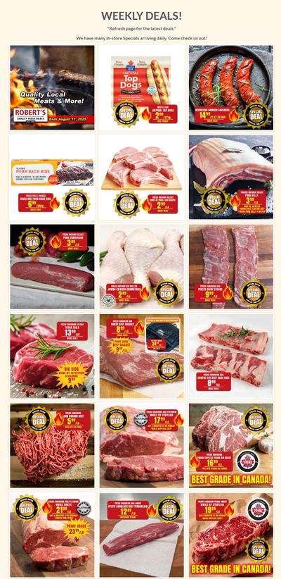 Robert's Fresh and Boxed Meats Flyer August 4 to 11