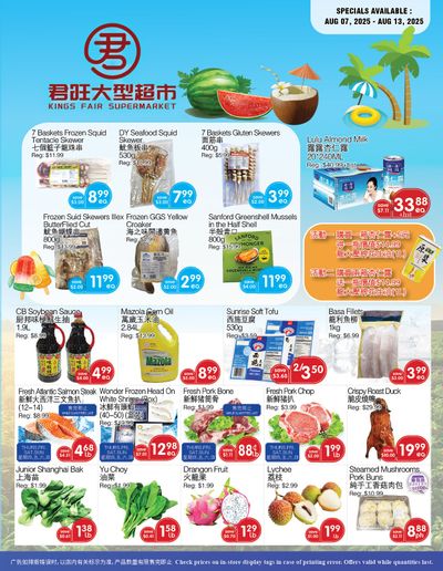 Kings Fair Supermarket Flyer August 7 to 13