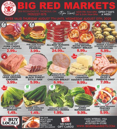 Big Red Markets Flyer August 7 to 13