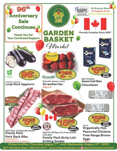 The Garden Basket Flyer August 7 to 13