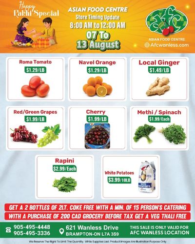 Asian Food Centre (Wanless Dr.) Flyer August 7 to 13