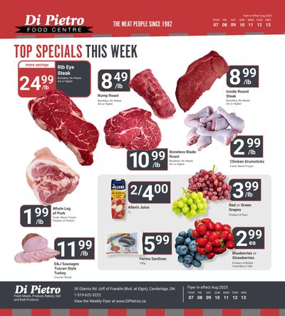 Di Pietro Food Centre Flyer August 7 to 13
