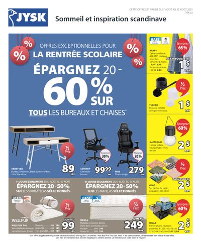 JYSK (QC) Flyer August 7 to 20