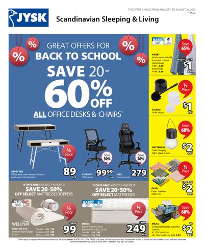 JYSK Flyer August 7 to 20