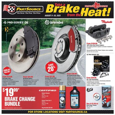 PartSource Flyer August 8 to 20