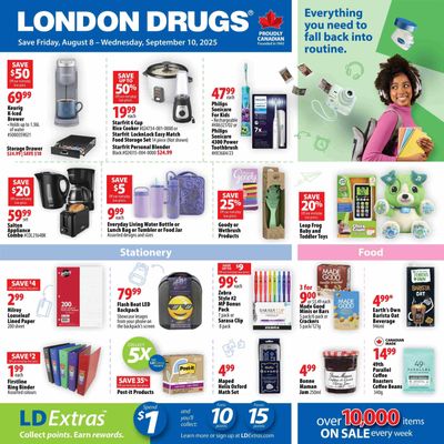 London Drugs Back To School Flyer August 8 to September 10