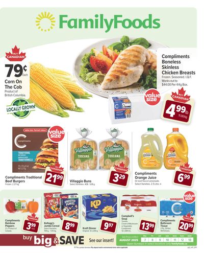 Family Foods Flyer August 7 to 13