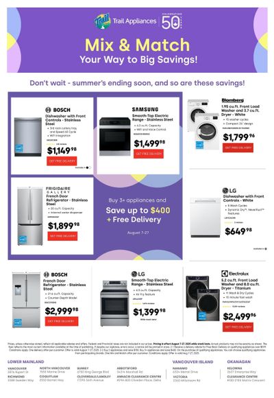 Trail Appliances (BC) Flyer August 7 to 27