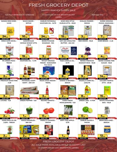 Fresh Grocery Depot Flyer August 7 to 13