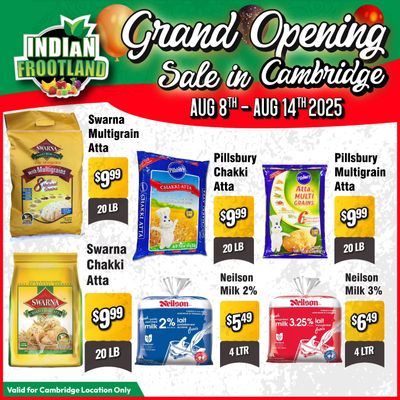 Indian Frootland (Cambridge) Flyer August 8 to 14