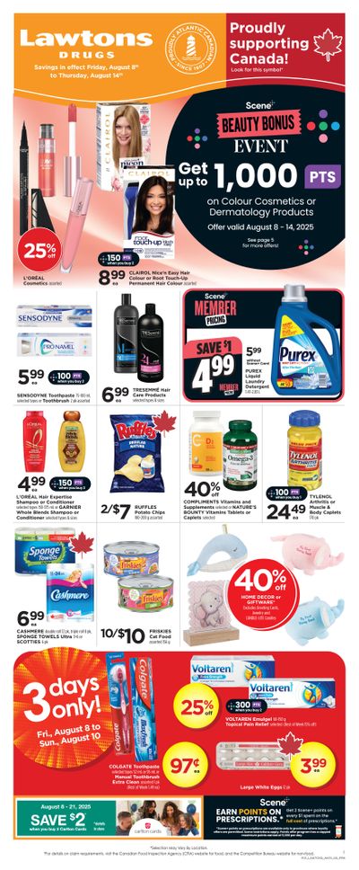 Lawtons Drugs Flyer August 8 to 14