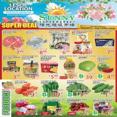 Sunny Supermarket (Leslie) Flyer August 8 to 14
