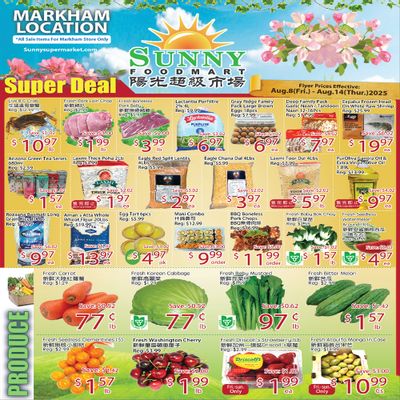 Sunny Foodmart (Markham) Flyer August 8 to 14