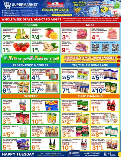 88 Supermarket Flyer August 7 to 13