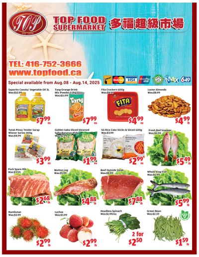 Top Food Supermarket Flyer August 8 to 14 Top Food Supermarket Flyer August 8 to 14