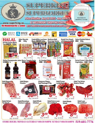 Superking Supermarket (London) Flyer August 8 to 14