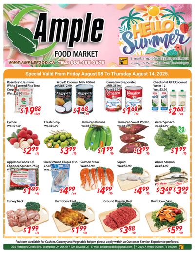 Ample Food Market (Brampton) Flyer August 8 to 14