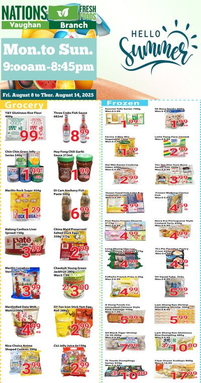 Nations Fresh Foods (Vaughan) Flyer August 8 to 14