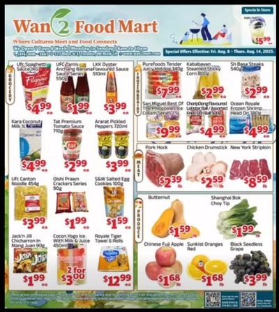 Wan 2 Food Mart Flyer August 8 to 14