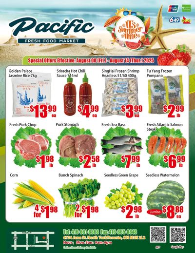 Pacific Fresh Food Market (North York) Flyer August 8 to 14