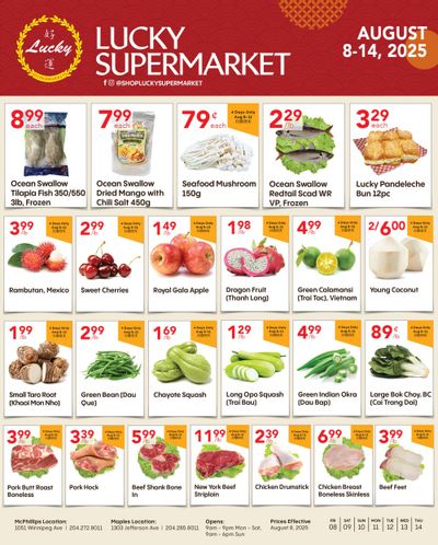 Lucky Supermarket (Winnipeg) Flyer August 8 to 14