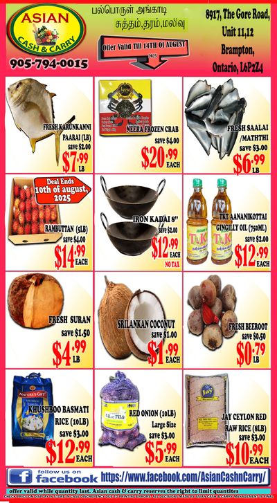 Asian Cash & Carry Flyer August 8 to 14