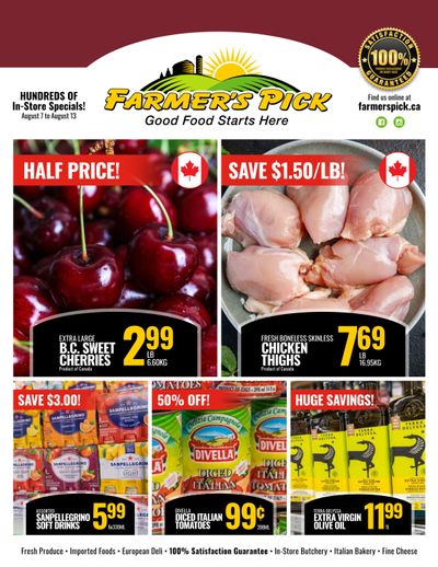 Farmer's Pick Flyer August 7 to 13