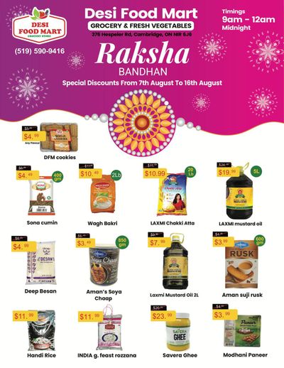 Desi Food Mart Flyer August 7 to 15