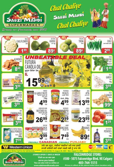 Sabzi Mandi Supermarket (Calgary) Flyer August 8 to 13
