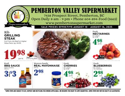 Pemberton Valley Supermarket Flyer August 10 to 16