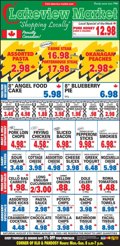 Lakeview Market Flyer August 9 to 15