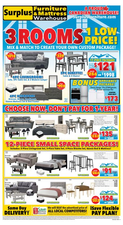 Surplus Furniture & Mattress Warehouse (Medicine Hat, Lethbridge) Flyer August 11 to 24