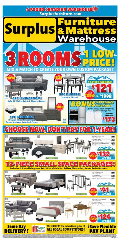 Surplus Furniture & Mattress Warehouse (Calgary, Edmonton) Flyer August 11 to 24 Surplus Furniture & Mattress Warehouse (Calgary, Edmonton) Flyer August 11 to 24