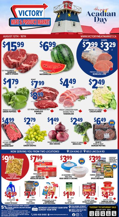 Victory Meat Market Flyer August 12 to 16