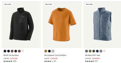 Patagonia Canada Past-Season Styles Summer Sale: Save up to 40% off