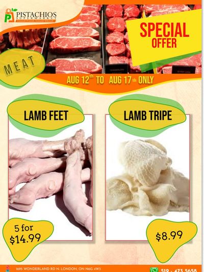 Pistachios Supermarket Flyer August 12 to 17