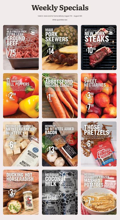 Meridian Farm Market Flyer August 7 to 13