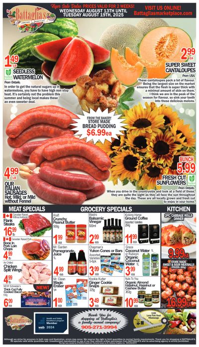 Battaglia's Marketplace Flyer August 13 to 19