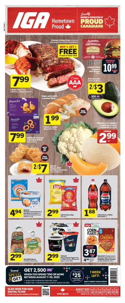 IGA (West) Flyer August 14 to 20