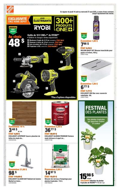 Home Depot (QC) Flyer August 14 to 27