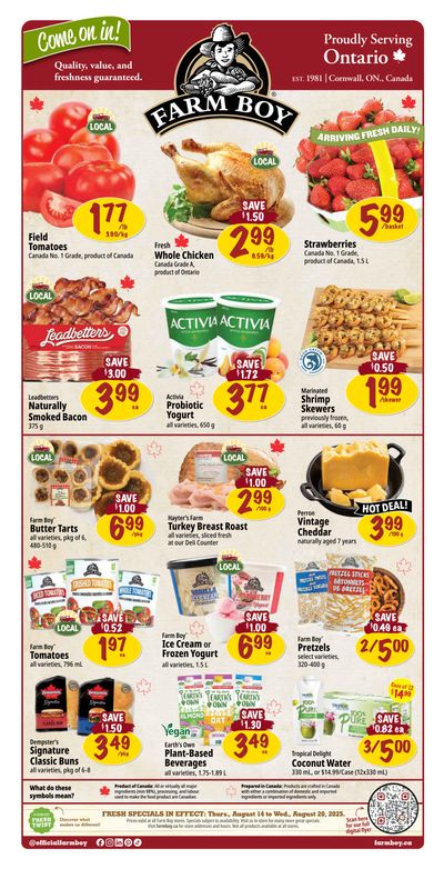 Farm Boy Flyer August 14 to 20