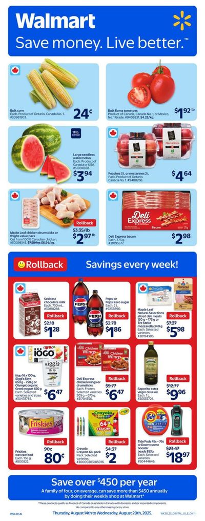 Walmart (ON) Flyer August 14 to 20