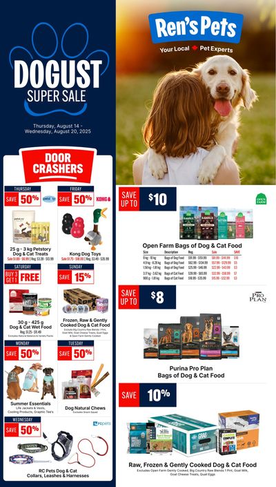 Ren's Pets Flyer August 14 to 20
